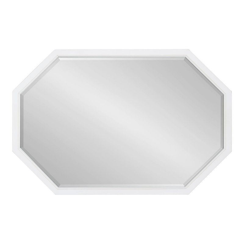 Kate and Laurel Hogan Octagon Framed Wall Mirror, White, 24X36