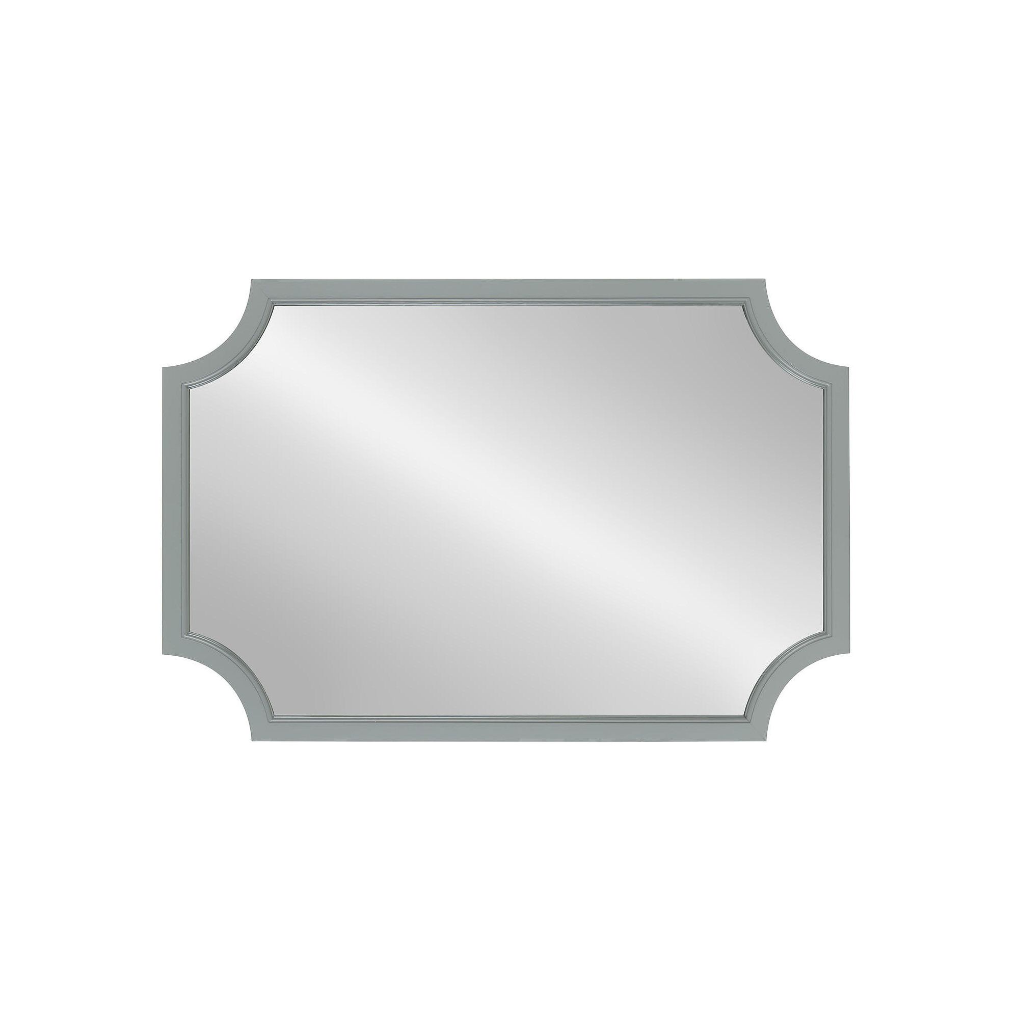 Kate and Laurel Hogan Notched Framed Wall Mirror, Gray