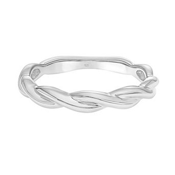 Love Always Sterling Silver Twist Ring