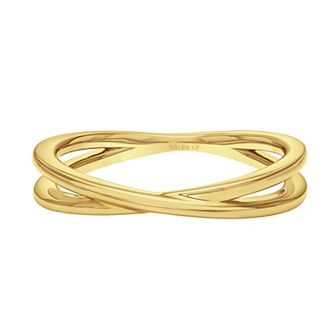 Love Always Sterling Silver Crisscross Ring