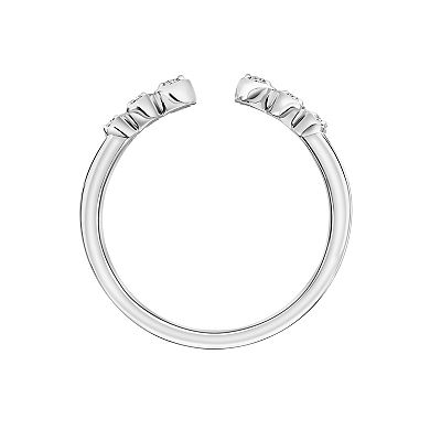 Love Always Sterling Silver 1/10 Carat T.W. Diamond Open Stackable Ring