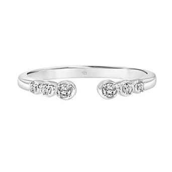 Love Always Sterling Silver 1/10 Carat T.W. Diamond Open Stackable Ring