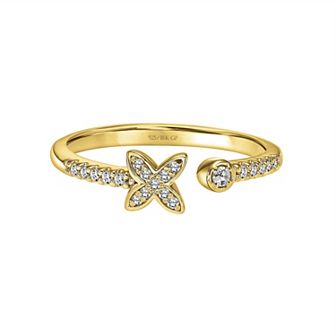 Love Always Sterling Silver 1/10 Carat T.W. Diamond Open Ring