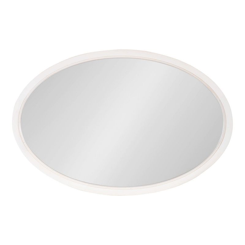 Kate and Laurel Hogan Oval Framed Wall Mirror, White