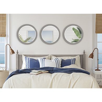 Kate and Laurel Hogan Round Framed Wall Mirror