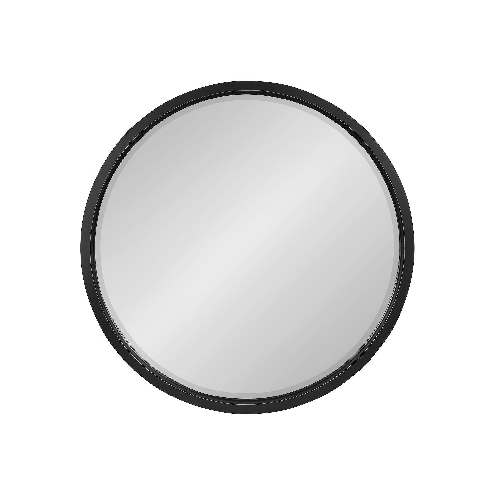 Kate and Laurel Hogan Round Framed Wall Mirror, Black