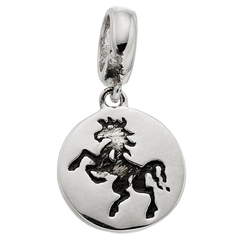 61316062 Lavish by TJM Sterling Silver Horse Disc Charm, Wo sku 61316062