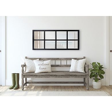 Kate and Laurel Hogan Windowpane Framed Wall Mirror