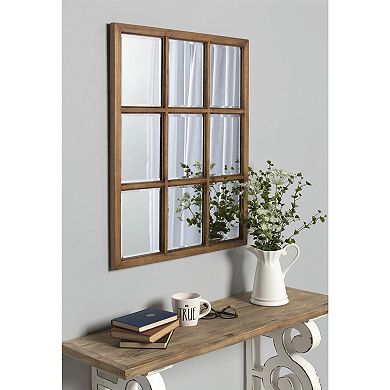 Kate and Laurel Hogan Windowpane Framed Wall Mirror