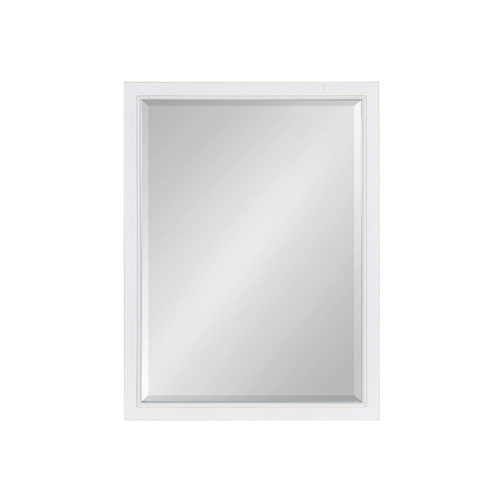 Kate and Laurel Hogan Bathroom Framed Wall Mirror, White
