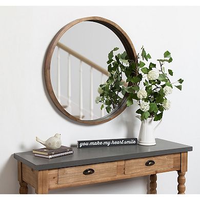 Kate and Laurel Hutton Round Wall Mirror