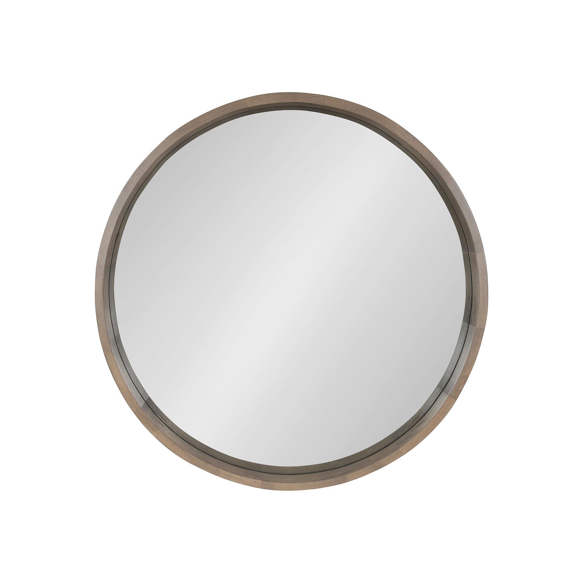 Kate and Laurel Hutton Round Wall Mirror, Gray
