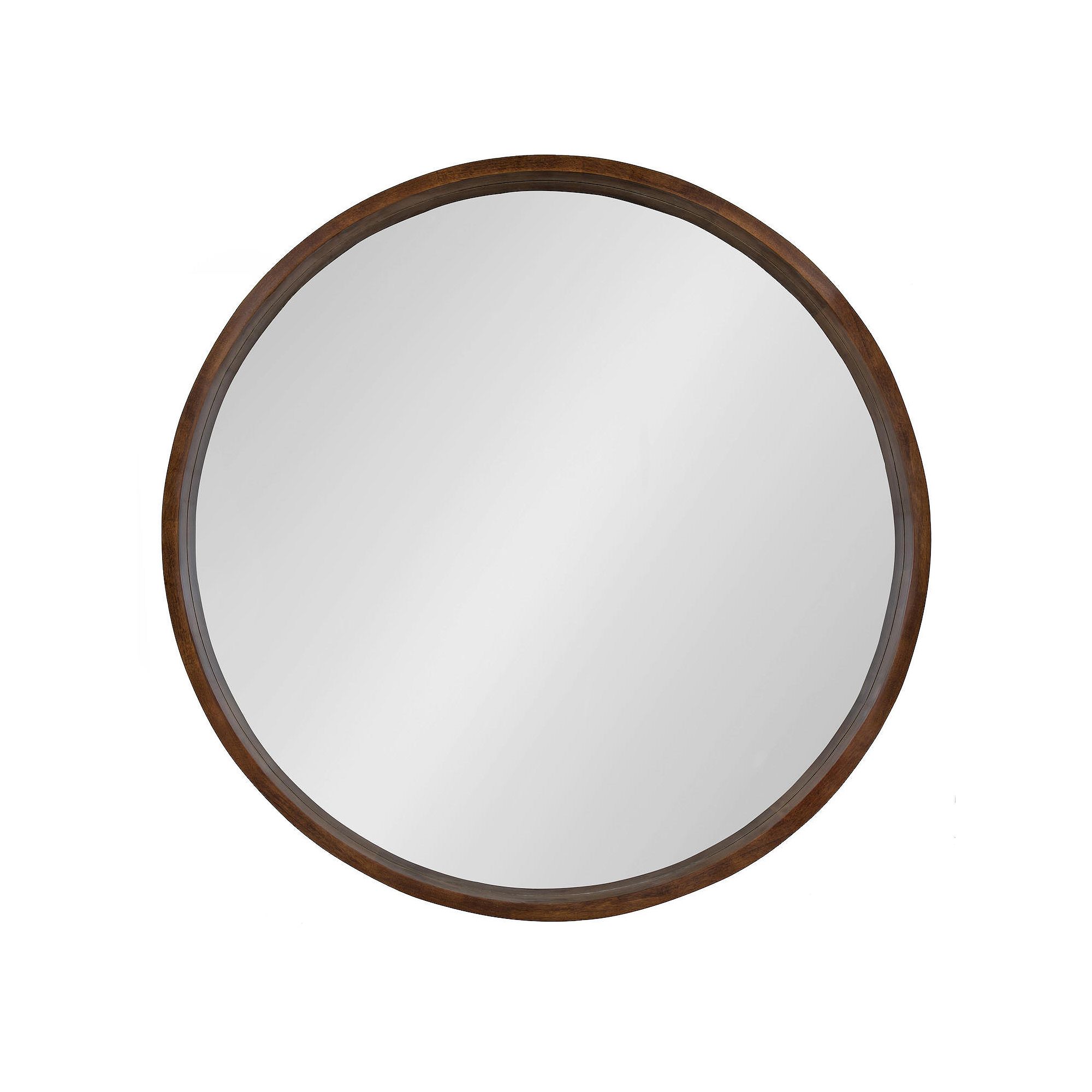 Kate and Laurel Hutton Round Wall Mirror, Brown Brown