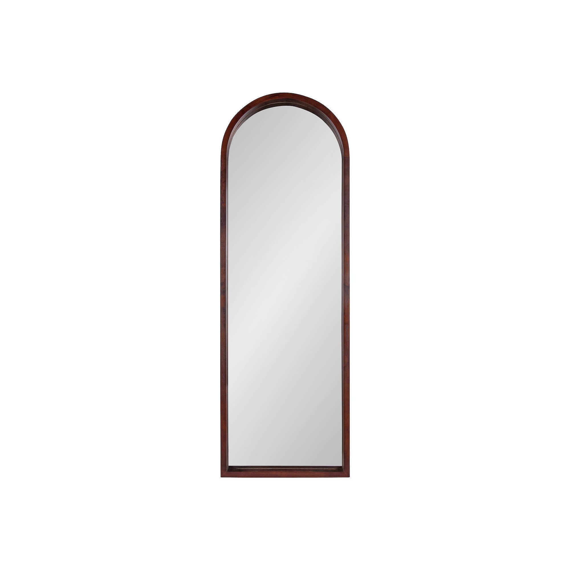 Kate and Laurel Hutton Arched Framed Wall Mirror, Brown Brown