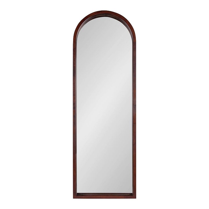 Kate and Laurel Hutton Arched Framed Wall Mirror, Brown, 24X36