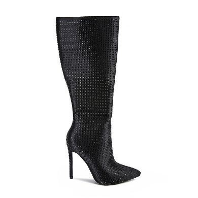 London Rag Pipette Diamante Women's Knee-High Boots