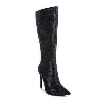 London Rag Pipette Diamante Women's Knee-High Boots