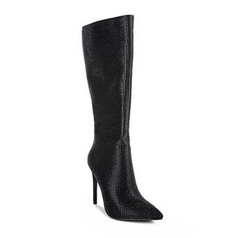 London Rag Pipette Diamante Women's Knee-High Boots