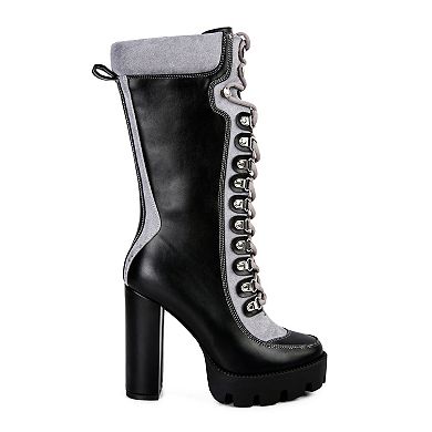 London Rag Igloo Women's Platform Combat Boots