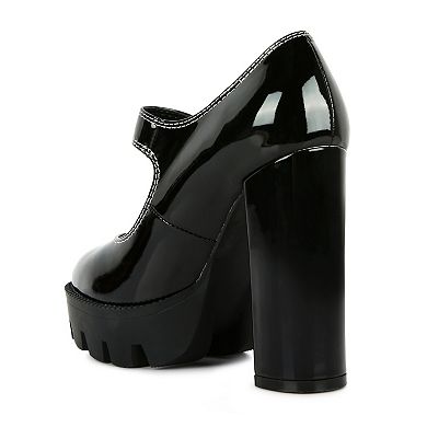 London Rag Millenial Bug Women's Block Heel Mary Jane Shoes