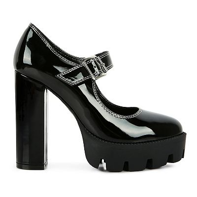 London Rag Millenial Bug Women's Block Heel Mary Jane Shoes