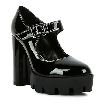 London Rag Millenial Bug Women's Block Heel Mary Jane Shoes
