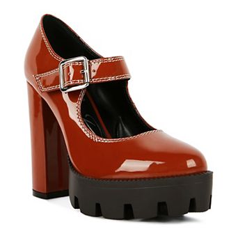 London Rag Millenial Bug Women's Block Heel Mary Jane Shoes