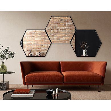 Kate and Laurel McNeer Hexagon Wall Mirror