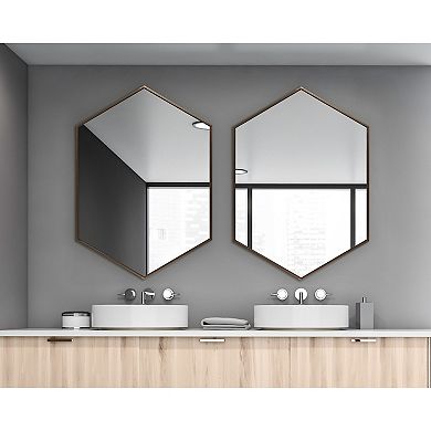 Kate and Laurel McNeer Hexagon Wall Mirror