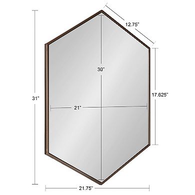 Kate and Laurel McNeer Hexagon Wall Mirror