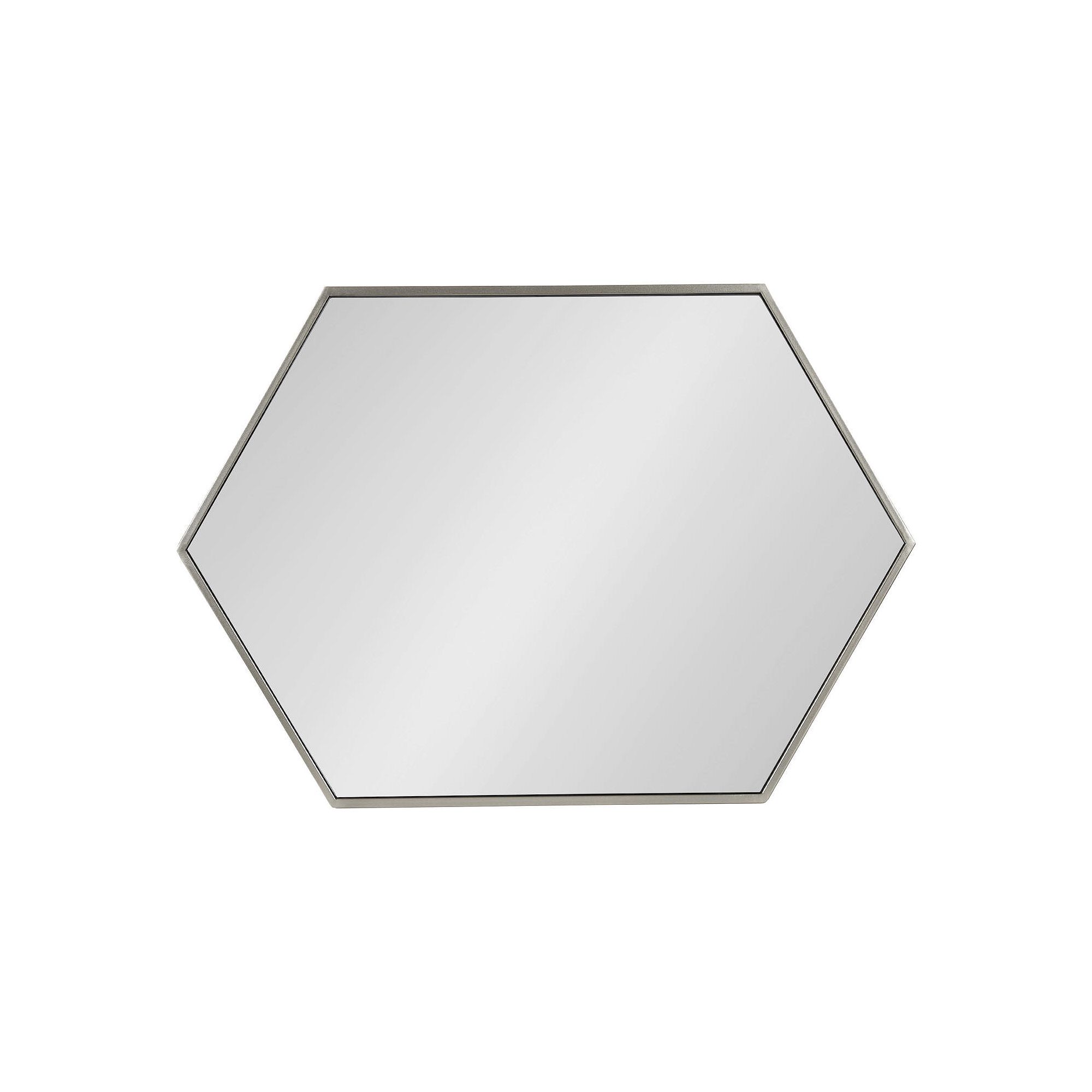 Kate and Laurel McNeer Hexagon Wall Mirror, Silver