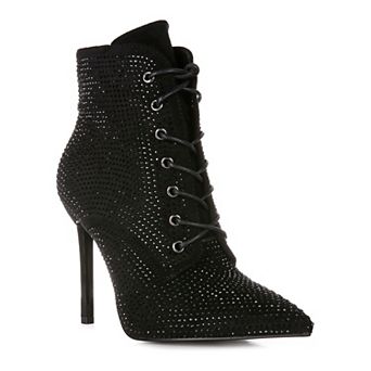 London Rag Head On Women's Heeled Ankle Boots