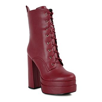 London Rag Meows Women's Platform Ankle Boots