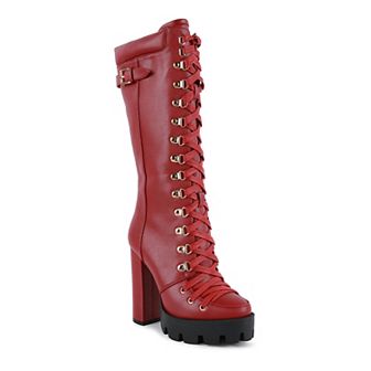 London Rag Magnolia Women's Heeled Mid Calf Boots