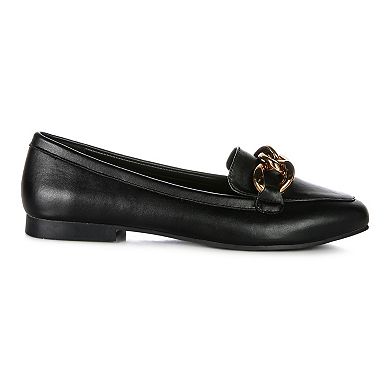 London Rag Women's Chunky Chain Loafers