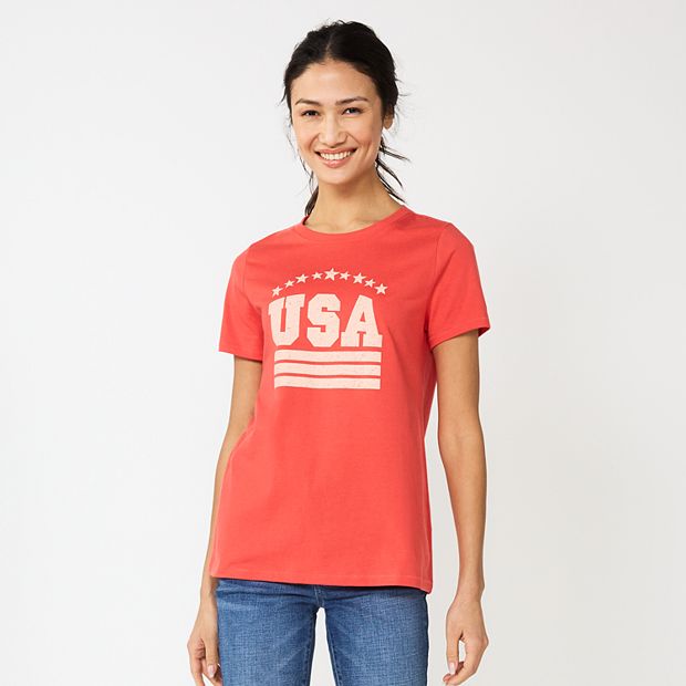 HOT* Women's Sonoma Goods For Life Patriotic Graphic Tees only $3.99!