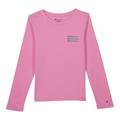 Girls Pink T-Shirts Kids Long Sleeve Tops, Clothing