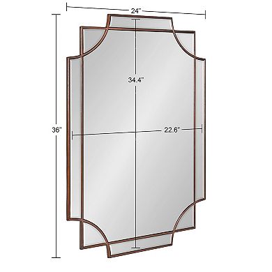 Kate and Laurel Minuette Decorative Framed Wall Mirror