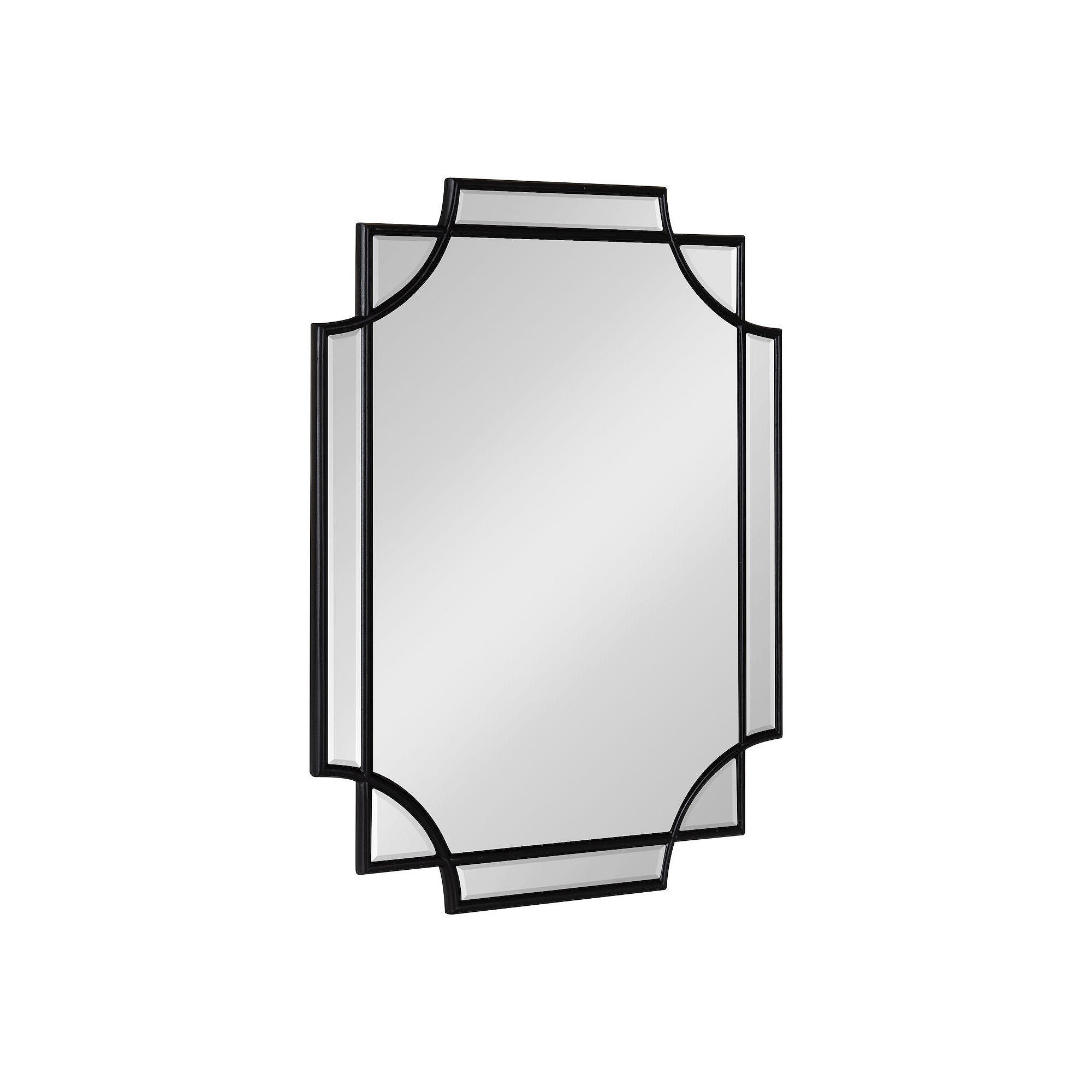 Kate and Laurel Minuette Decorative Framed Wall Mirror, Black