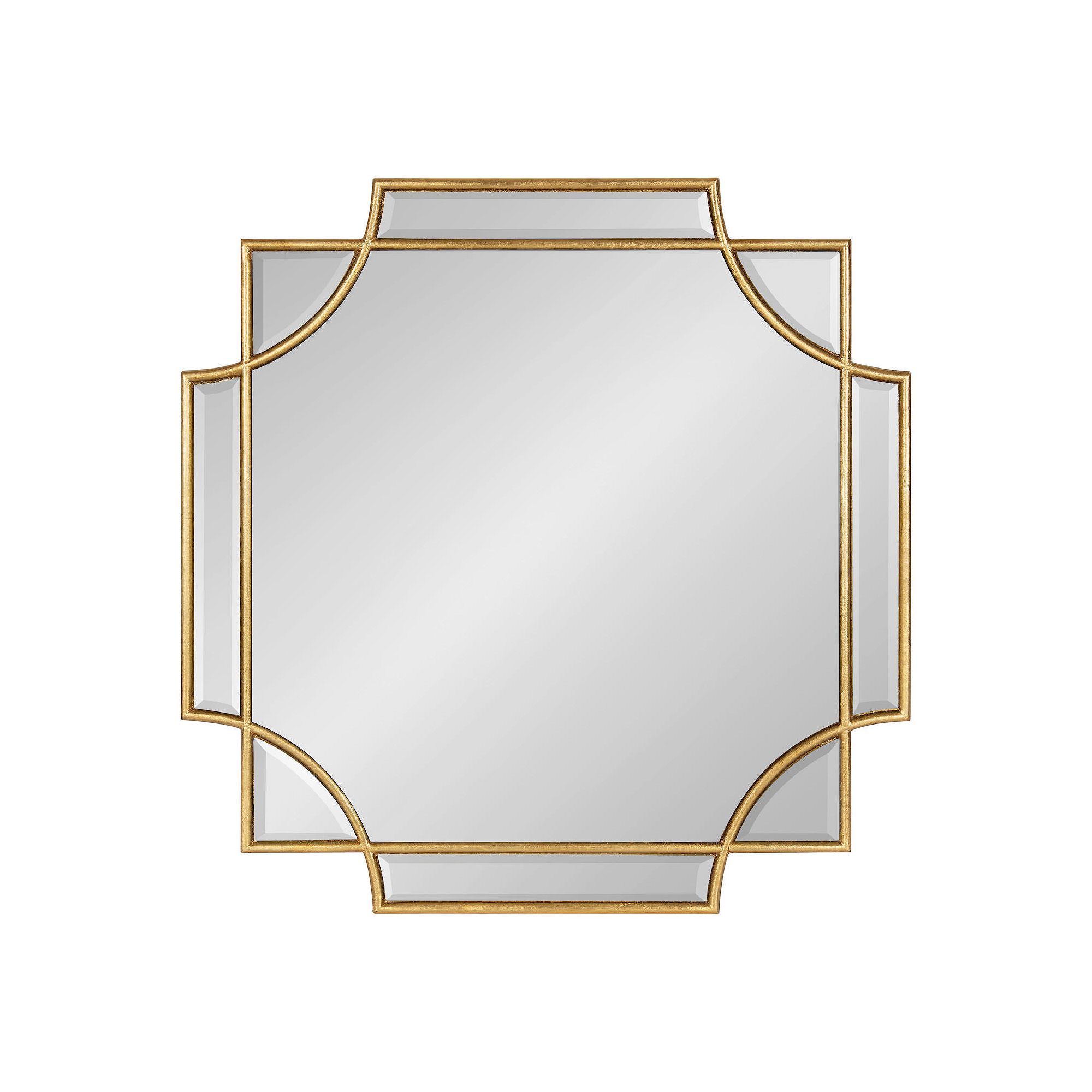 Kate and Laurel Minuette Decorative Framed Wall Mirror, Gold