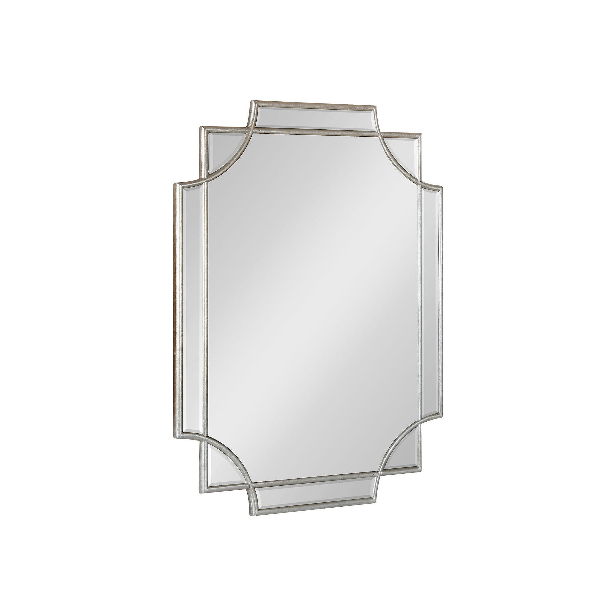 Kate and Laurel Minuette Decorative Framed Wall Mirror, Silver