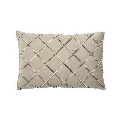 Lush Decor Velvet Diamond Pintuck Decorative Pillow