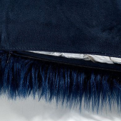 Lush Decor Mongolian Luca Faux Fur Decorative Pillow