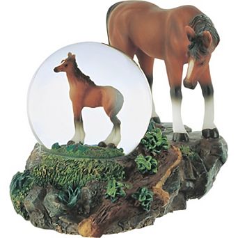 FC Design 4"H Horse with Foal Glitter Snow Globe Home Room Decor