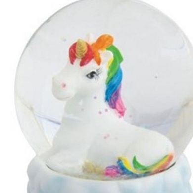 FC Design 2-PC Rainbow Unicorn Glitter Snow Globe 3.25"H Fantasy Decoration Figurine Set Home Room Decor