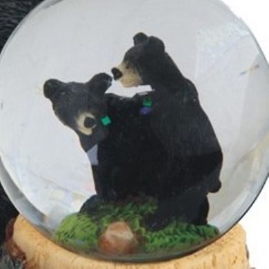 FC Design 3.5"H Black Bear Glitter Snow Globe Decoration Figurine Home Room Decor