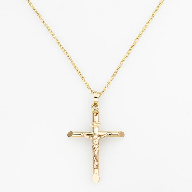 Men's Gold X Cross Charm in 10K Gold