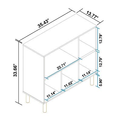 MANHATTAN COMFORT Essex 5-Shelf Bookcase