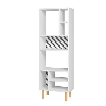 MANHATTAN COMFORT Essex Abstract 8-Shelf Bookcase