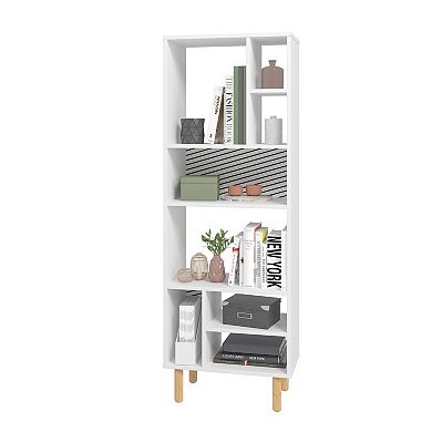 MANHATTAN COMFORT Essex Abstract 8-Shelf Bookcase
